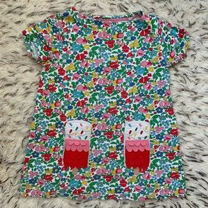 Mini Boden Girl Dress or Tunic with Ice Cream pockets 6-7y